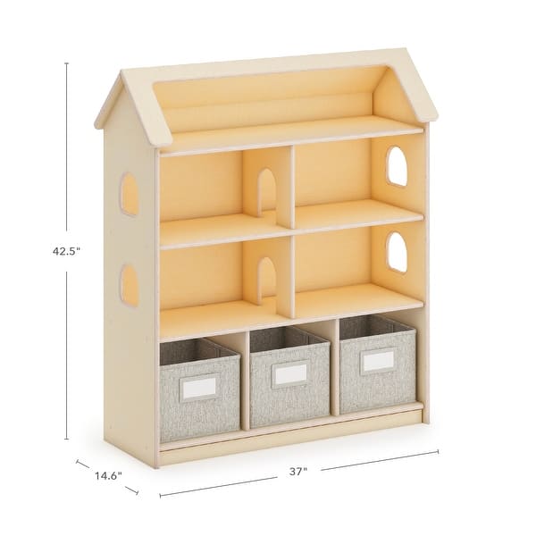 dimension image slide 0 of 2, EdQ Essentials Dollhouse Bookcase