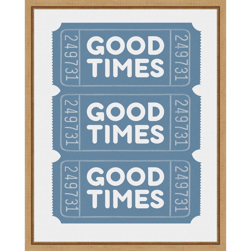 Blue Good Times by Jolly and Dash (16 x 20 in.), Framed Canvas Wall Art Print