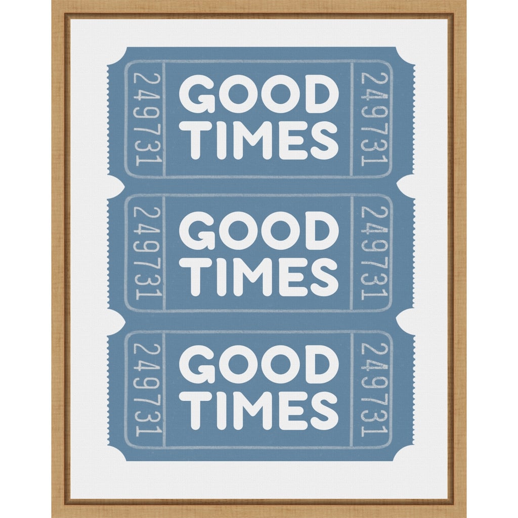 Blue Good Times by Jolly and Dash (16 x 20 in.), Framed Canvas Wall Art Print