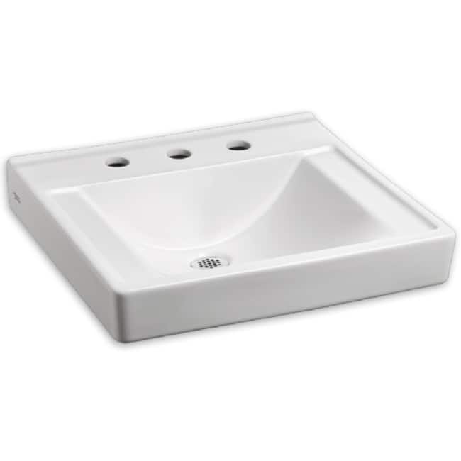 American Standard Decorum 20" Wall Mounted Bathroom Sink with - White