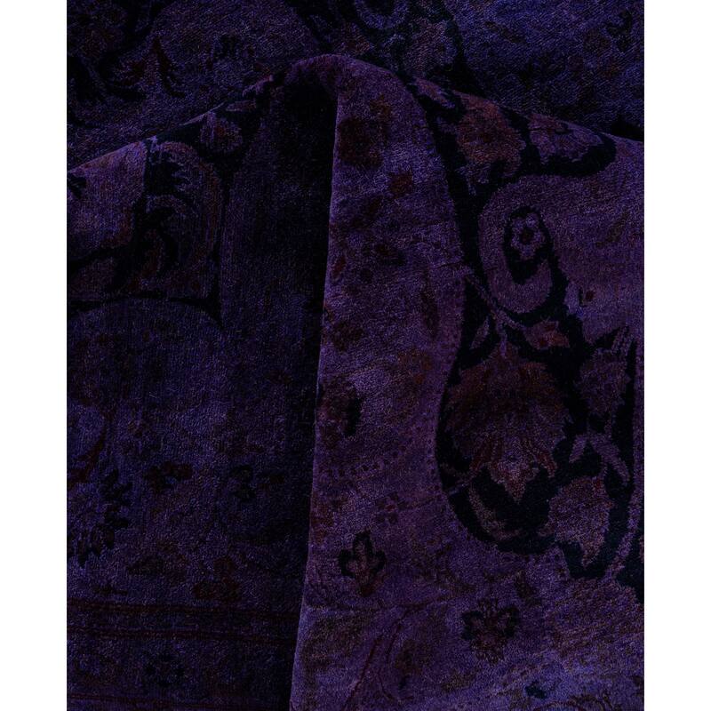Overdyed One-of-a-Kind Hand-Knotted Area Rug - Purple - 6' 0" x 9' 6"