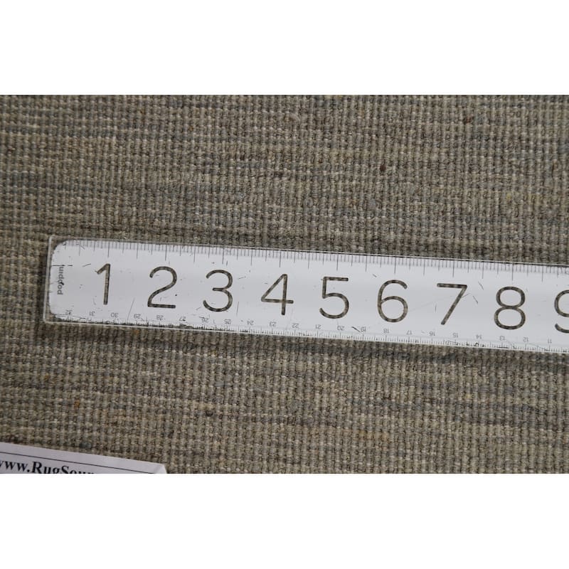 Gray Gabbeh Oriental Area Rug Living Room Hand-Knotted Wool Carpet - 4'10" x 6'7"