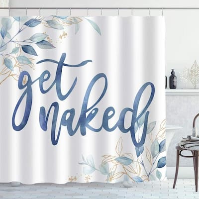 Waterproof Polyester Shower Curtain with Hooks
