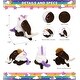 preview thumbnail 2 of 4, DolliBu Sparkle Eyes Mammoth Unicorn Plush Stuffed Animal with Outfit - 8 inches