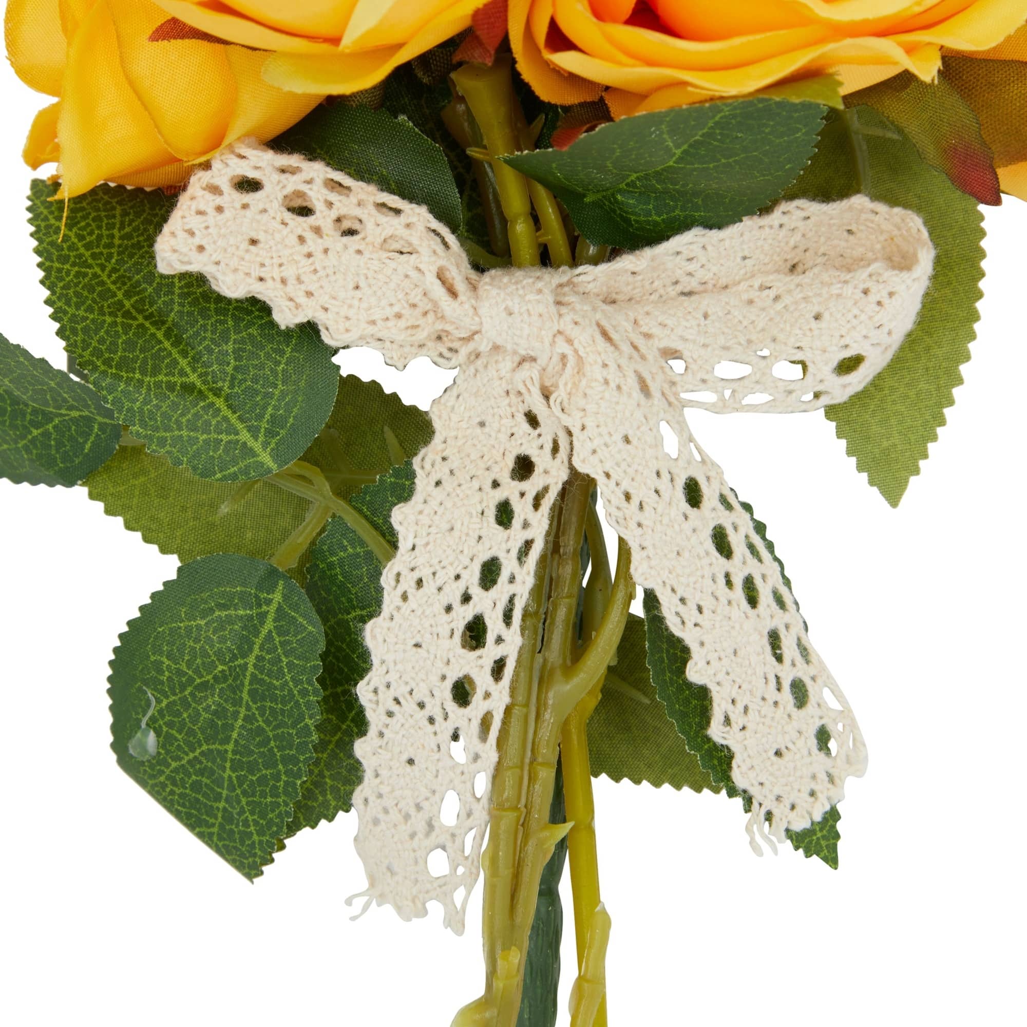 Yellow Silk Roses, Eucalyptus and Berry Bridal Bouquet, Wedding