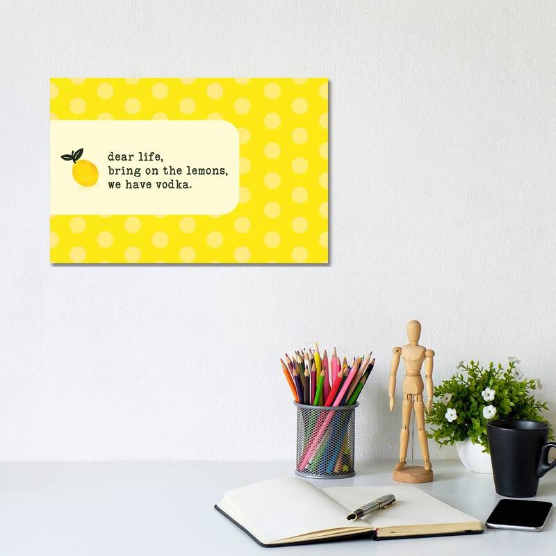 iCanvas "Vodka Lemon" by The Whiskey Ginger Canvas Print - 8x12x0.75