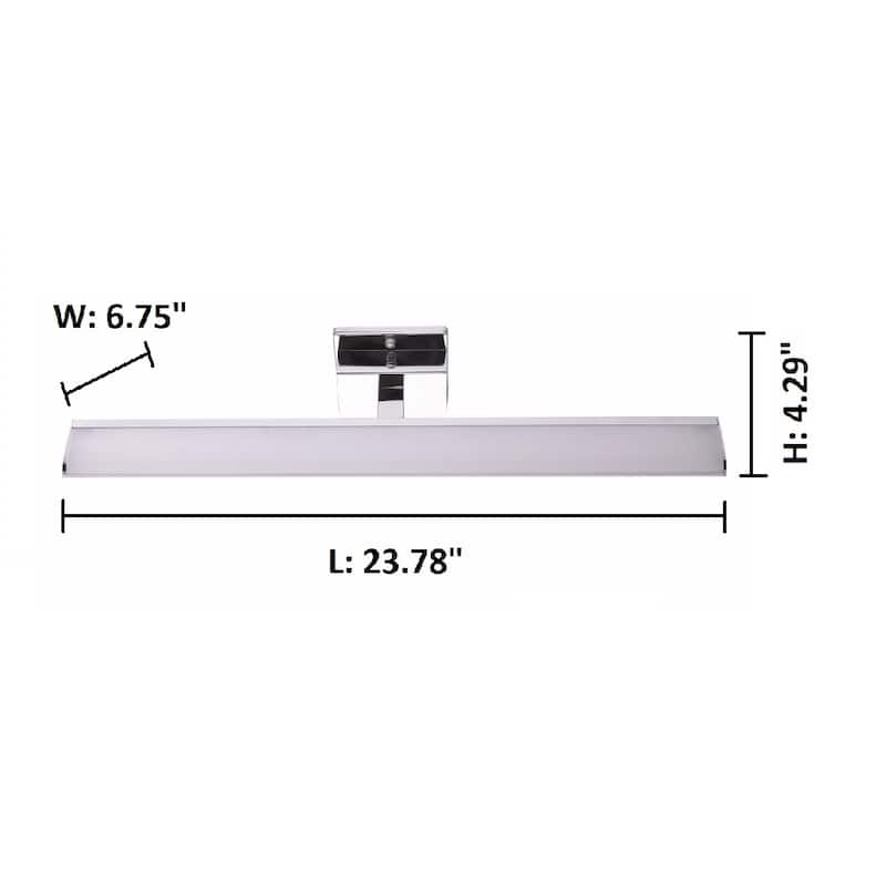 Eglo Tabiano 3-light Chrome LED Vanity Light with White Acrylic