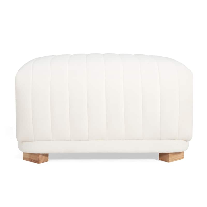 Christopher Knight Home - Zaka Faux Leather Channel Tufted Ottoman
