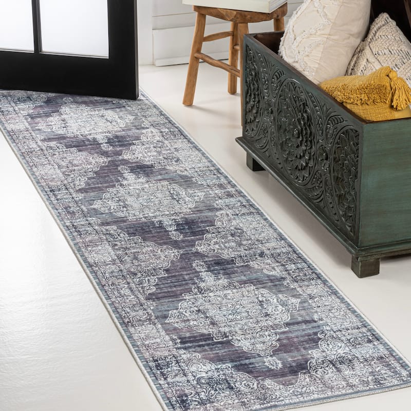 JONATHAN Y Asa Bohemian Medallion Machine Washable Area Rug