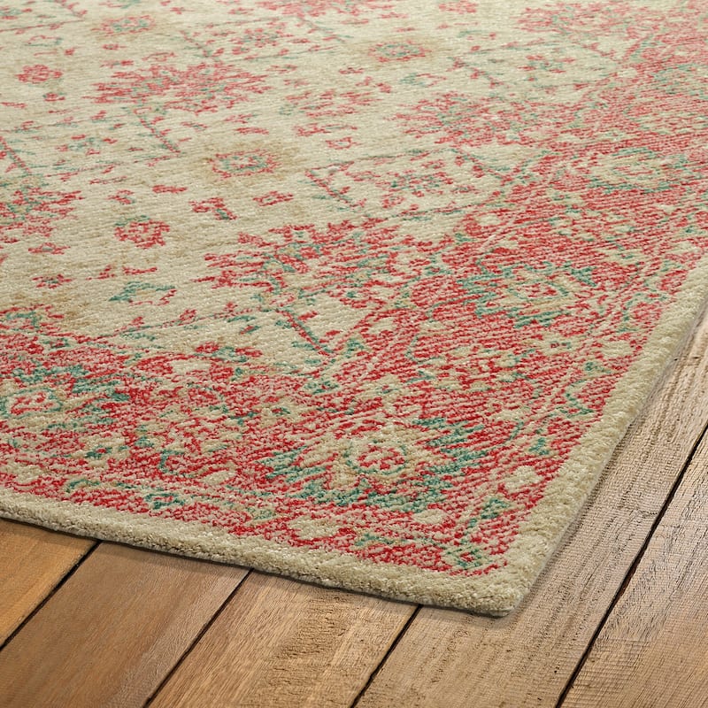 Indoor/Outdoor Hand-Tufted Robinson Teal Polyester Rug (4'0 x 6'0)