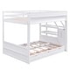 preview thumbnail 10 of 35, Full Over Full/Futon Bunk Bed w/ Stairs, Small Shelf & 3 Drawers, Bottom Bed can be Converted into Daybed, Convertible Bunk Bed