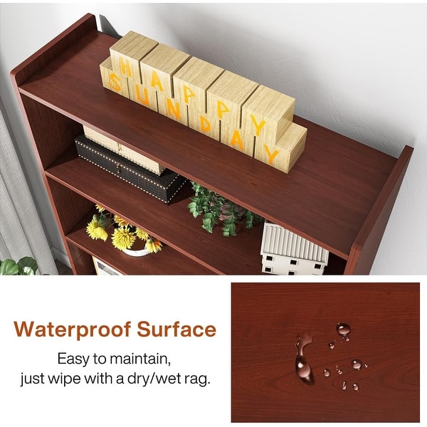 dimension image slide 6 of 8, 6-Tier Open Bookcase, 72 inches Large Tall Bookshelf