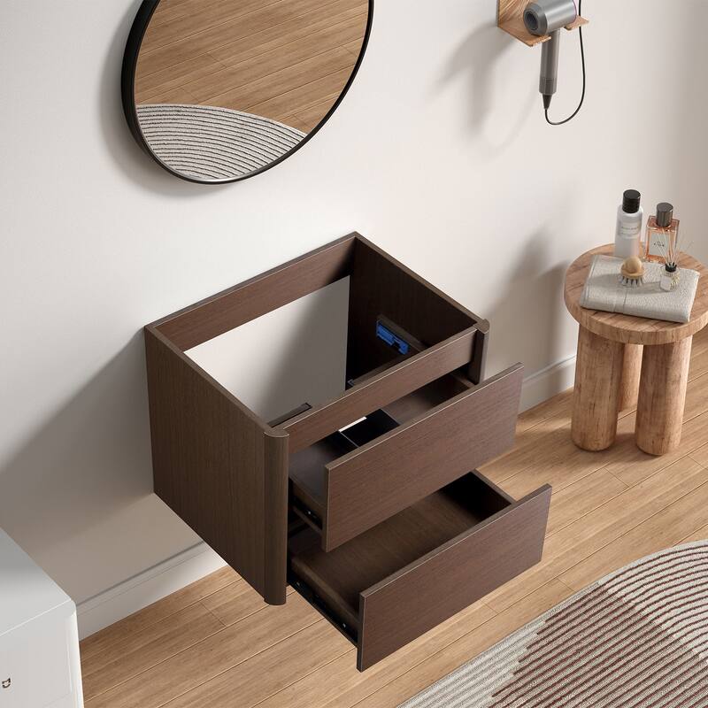 Wall Mounted Floating Single Bathroom Vanity, Without Sink