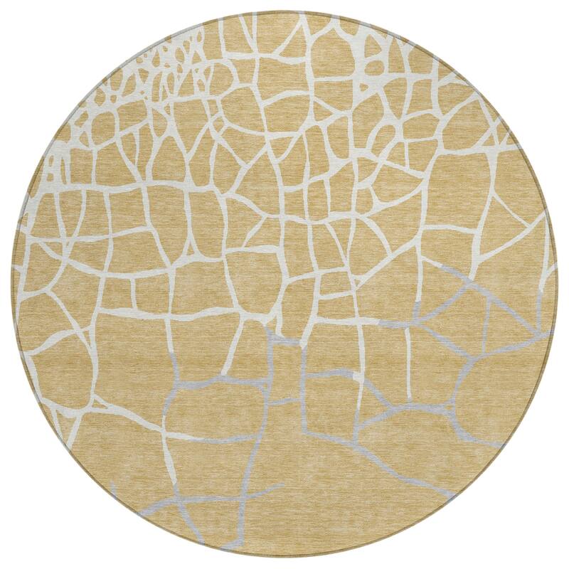 Machine Washable Indoor/ Outdoor Abstract Webby Chantille Rug