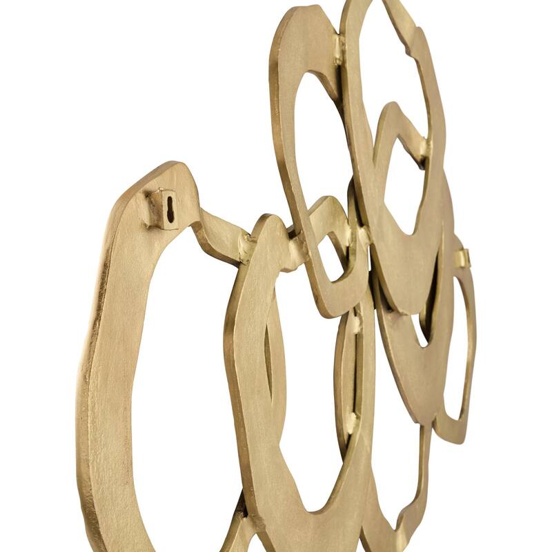 Livabliss Cronus Modern Wall Sculpture - Gold