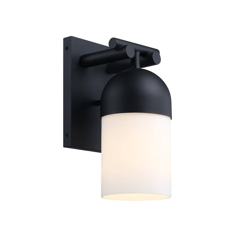 Ever Spring 7 in. 1-Light Black Outdoor Wall Sconce Light for Porches - 14