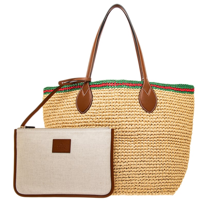 Gucci Woven Medium Tote Bag
