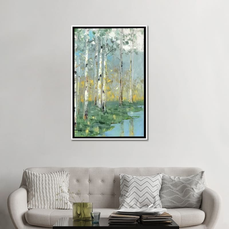 iCanvas "Birch Reflections III" by Sally Swatland Framed Canvas Print