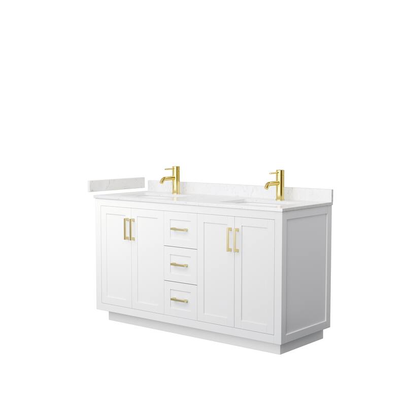 Miranda Double Vanity Set, Cultured Marble Top, No Mirror