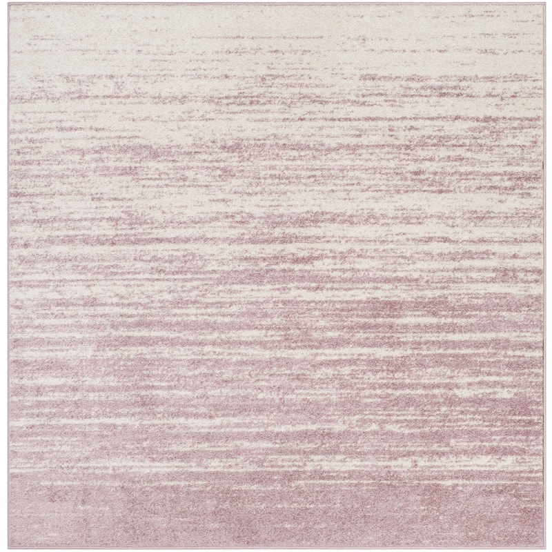 SAFAVIEH Adirondack Vera Modern Ombre Distressed Area Rug - 6' Square - Cream/Purple