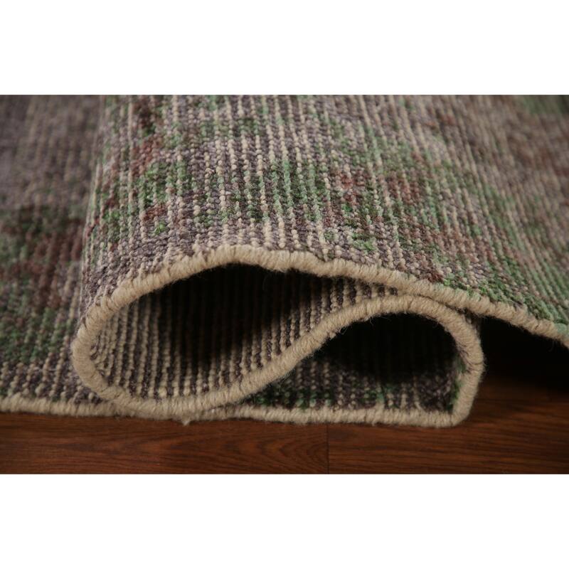 Abstract Modern Area Rug Hand-Knotted Bedroom Wool Carpet - 8'0"x 9'9"