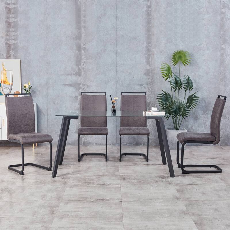 Modern Dining Chairs PU Faux Leather set of 4