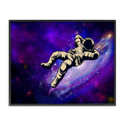 Stupell Relaxing Astronaut in Space Framed Giclee Art Design By Jesse Keith
