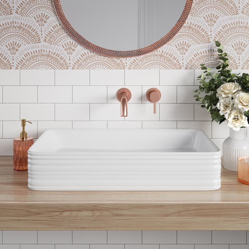 Nancy 25'' Vessel Sink In White - 26.6" x 14.95" 4.7"