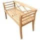 preview thumbnail 6 of 4, Seven Seas Teak Montana Teak Wood Outdoor Patio Bench, 4 Foot