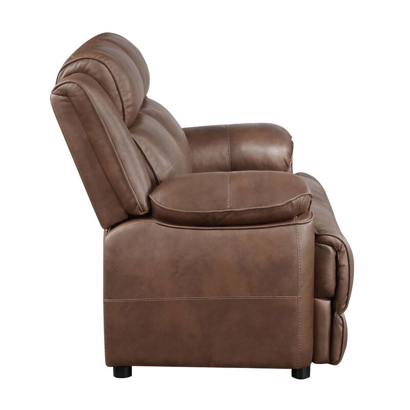 Worthington Dark Brown Padded Arm Loveseat