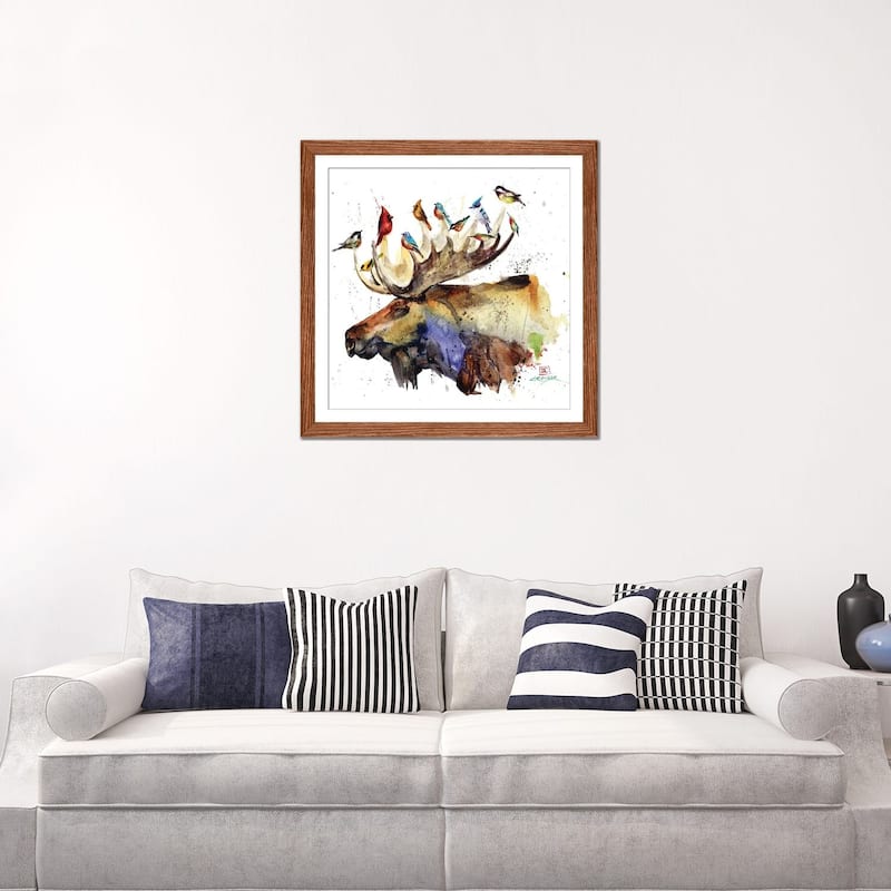 iCanvas "Moose and Birds" by Dean Crouser