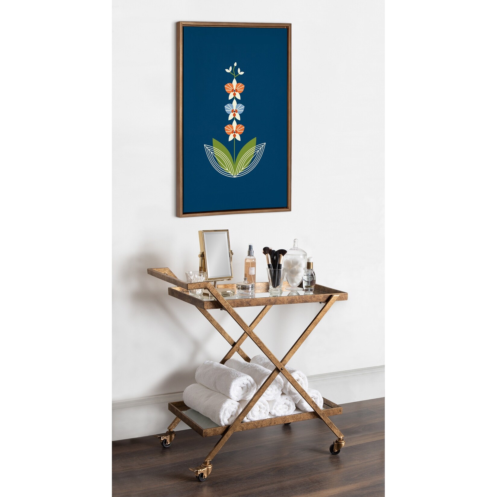 Kate and Laurel Sylvie Orchid Framed Canvas by Amber Leaders Designs Bed  Bath  Beyond 33946427