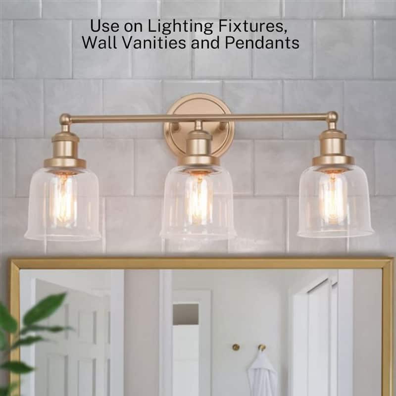 Ceiling Fan Light Covers: Clear Glass Shade Lamp Replacement Kit for Ceiling Fan Light Kits