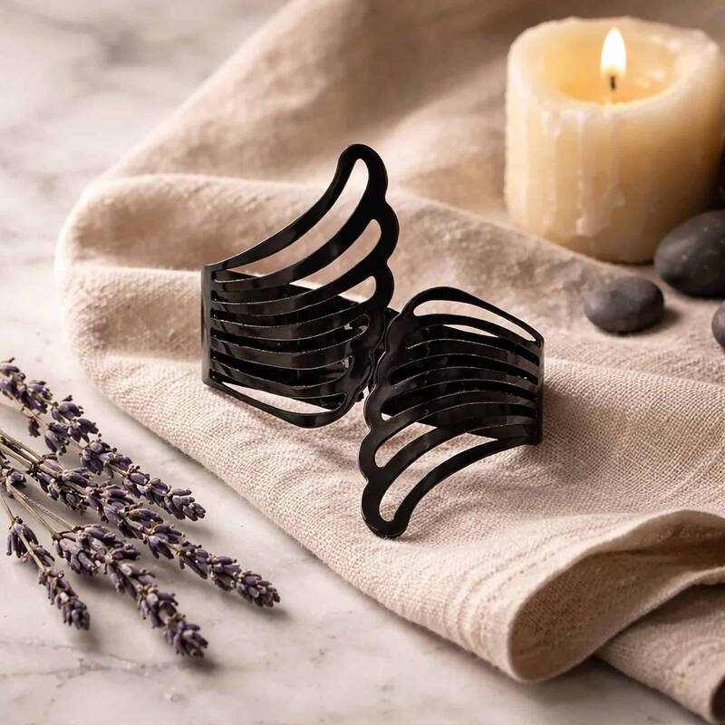 Cuff Metal Wings Tieback Angel - 3.8"L x 3"W x 2.5"D