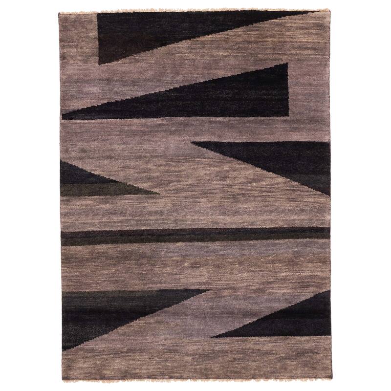 ECARPETGALLERY Hand-knotted Peshawar Ziegler Grey, Taupe Wool Rug - 5'0 x 6'9