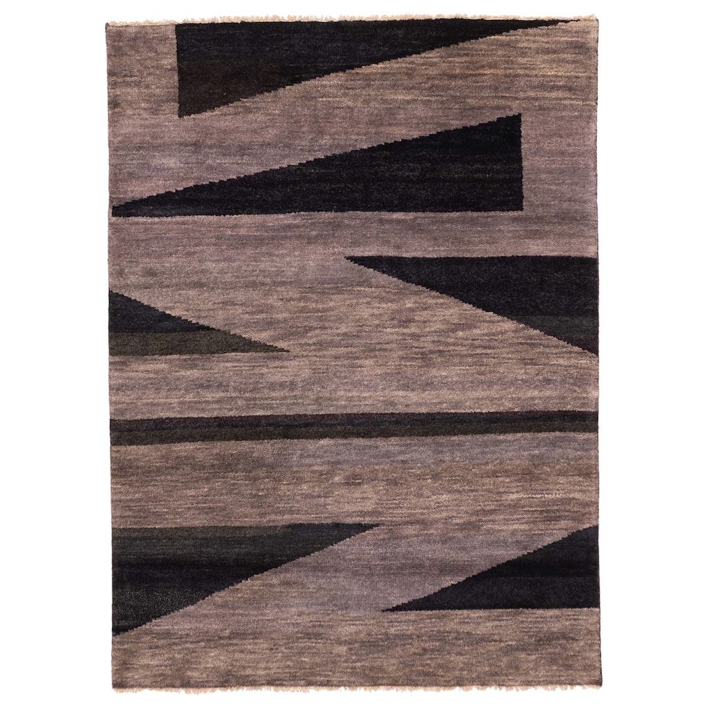 ECARPETGALLERY Hand-knotted Peshawar Ziegler Grey, Taupe Wool Rug - 5'0 x 6'9