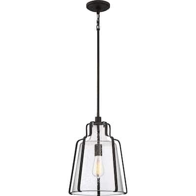Quoizel Haverford 13" Pendant Light in Rustic Black