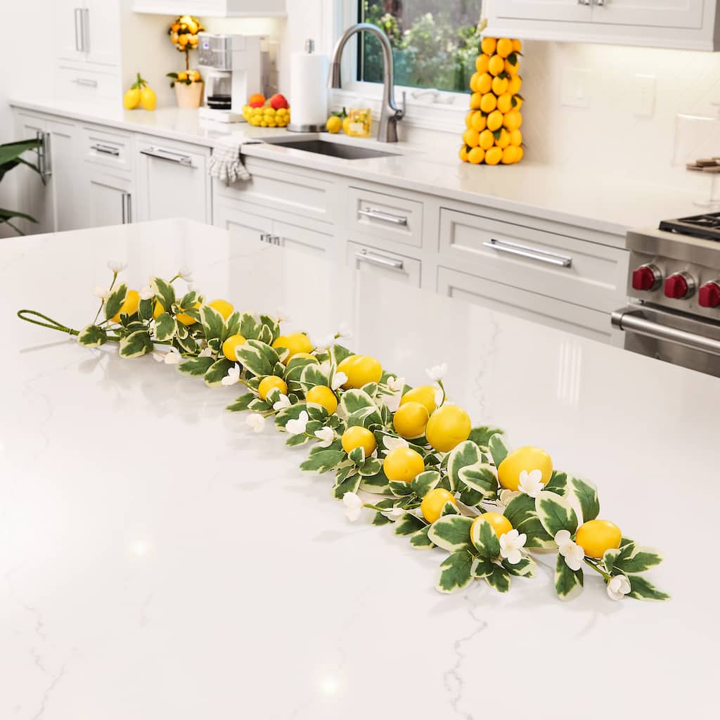48" Lemon With Blossom Garland