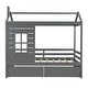 preview thumbnail 3 of 25, Twin Size House Bed with Two Drawers & Guardrail
