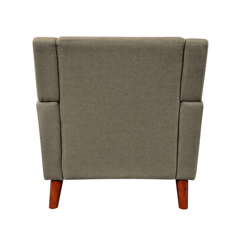 Mocha 30.5" Button Tufted Arm Chair