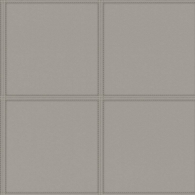 Advantage Avenue Grey Leather Wallpaper