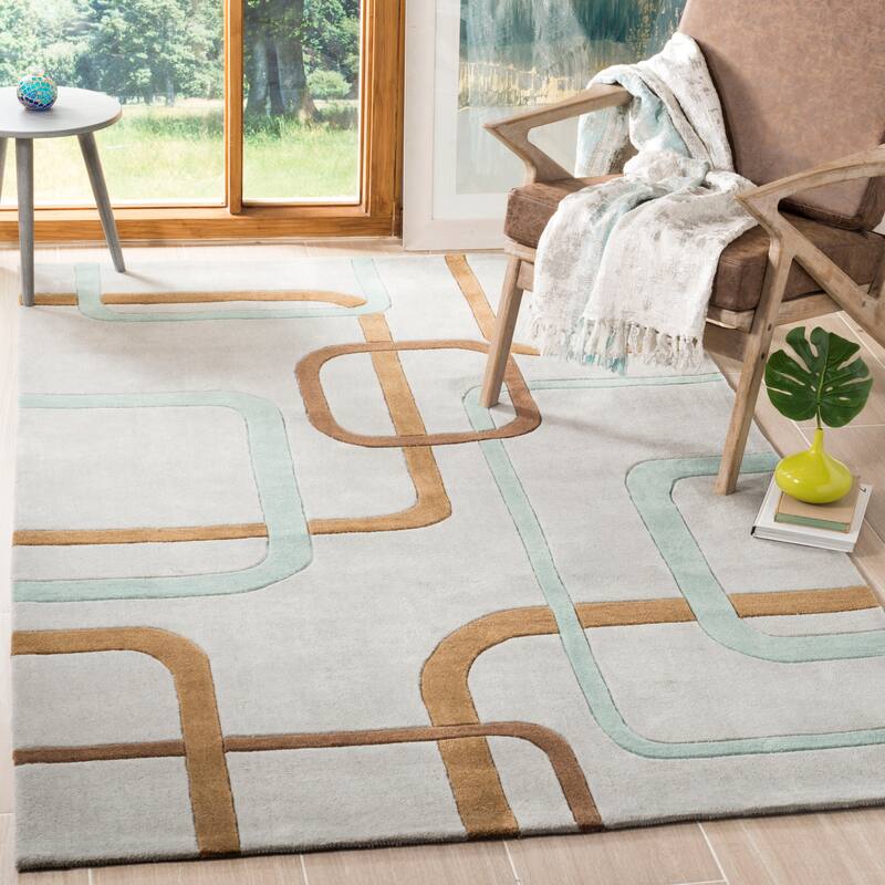 SAFAVIEH Handmade Modern Art Matthildi Modern Polyester Rug - 4' x 6' - Multi
