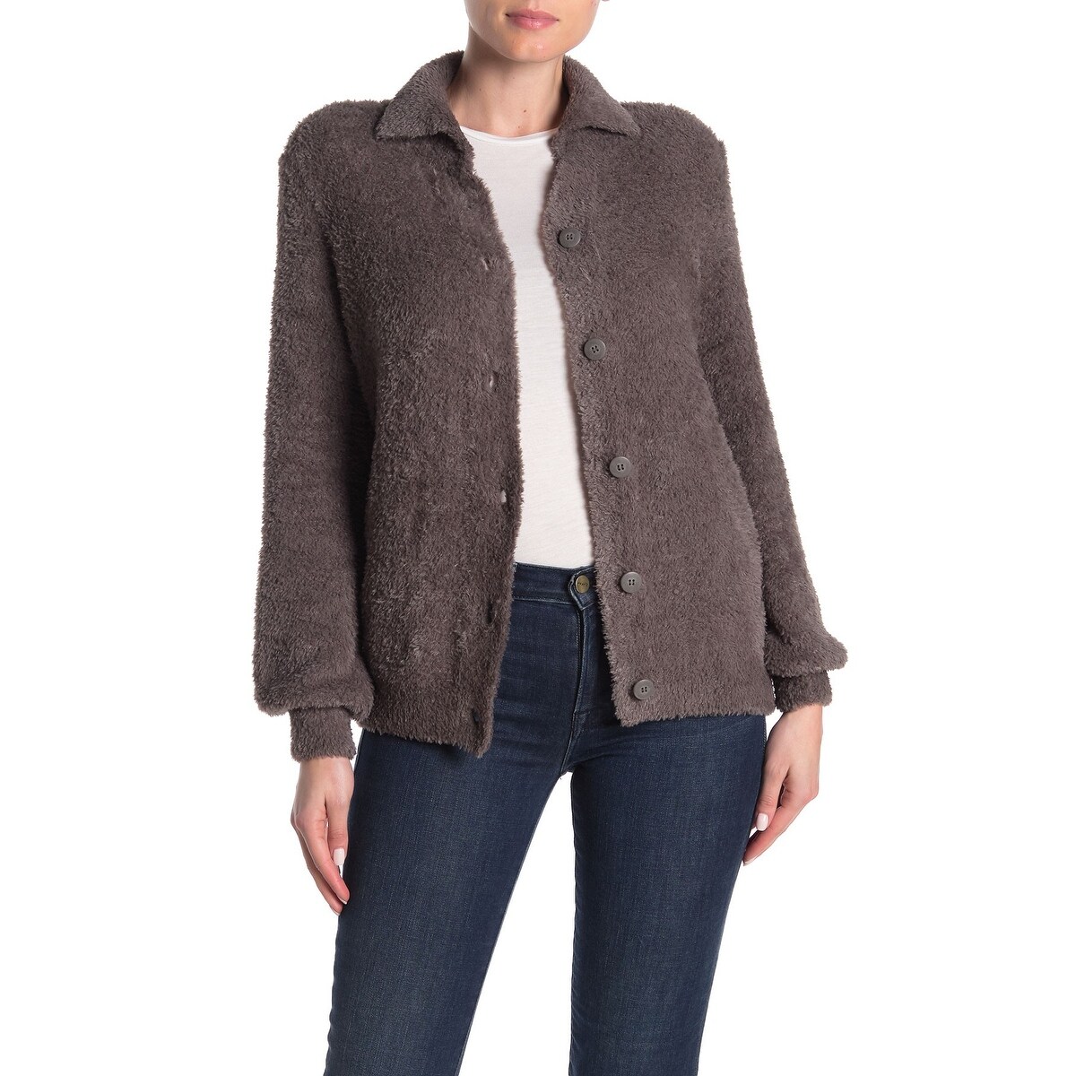 teddy fleece cardigan