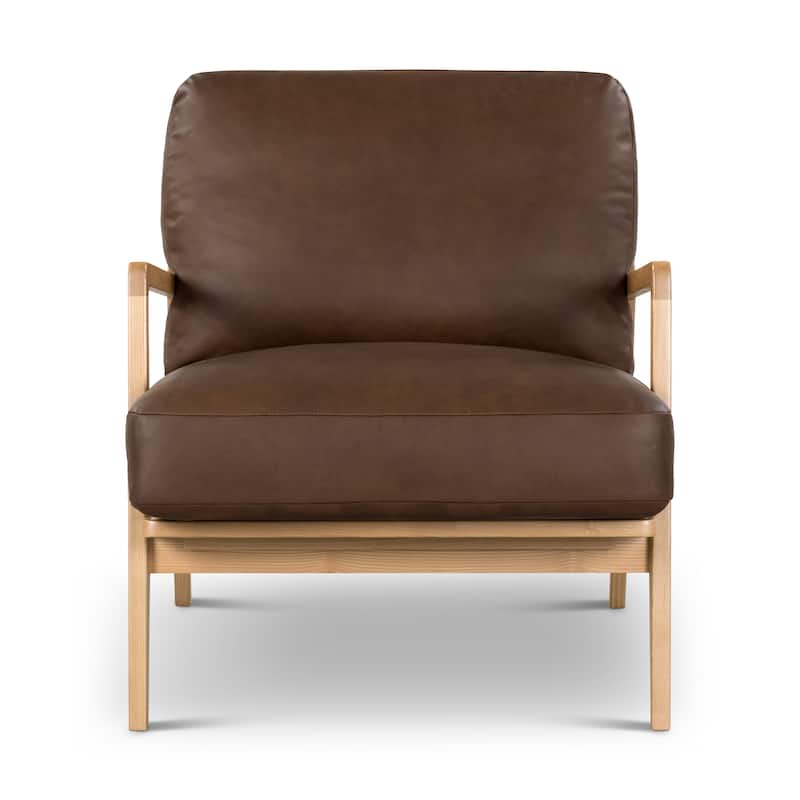 Metro - Carmelo Genuine Leather Accent Chair