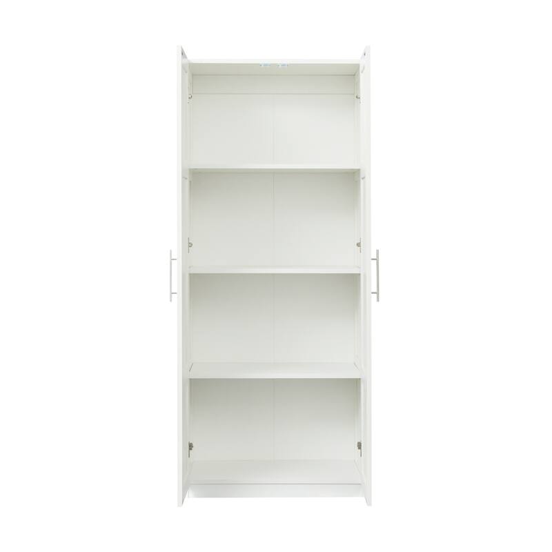 Freestanding Pantry Cabinet with Doors and Shelves, Kitchen Wood Pantry Storage Cabinet Cupboard for Dining Room, Living Room