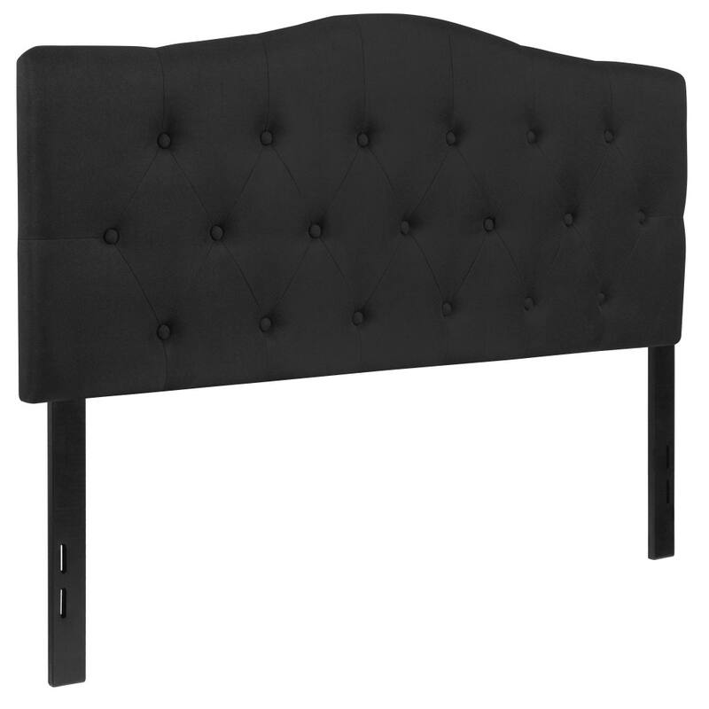 Arched Button Tufted Upholstered Headboard