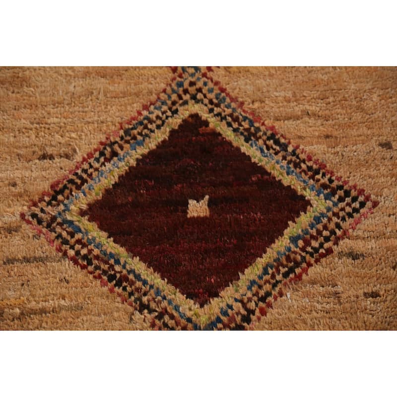 Moroccan Oriental Runner Rug Hand-Knotted Wool Carpet - 3'2" x 12'8"