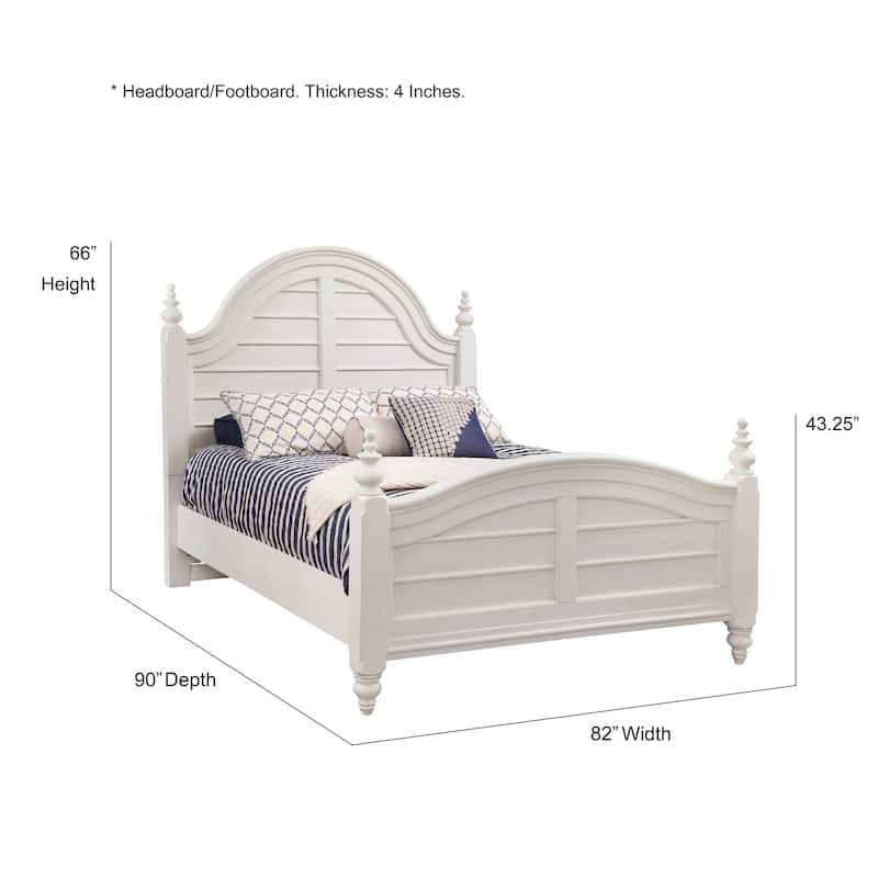 Roanoke Dove White Panel Bed