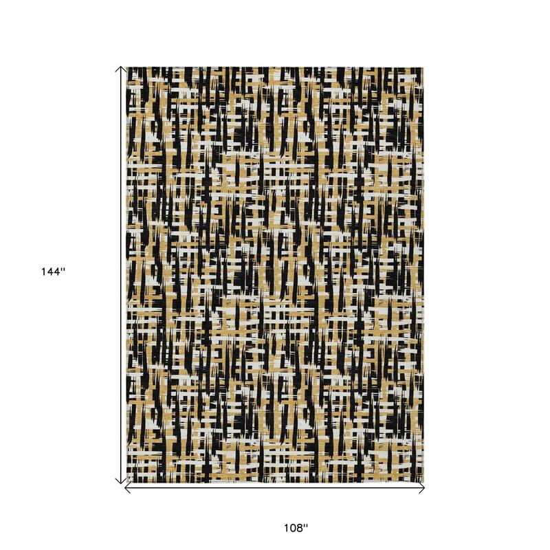 HomeRoots Abstract Transitional Rectangle Outdoor Rug