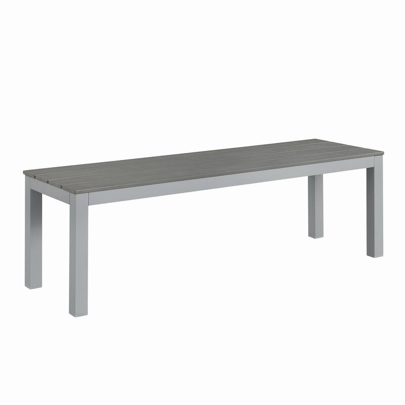 Newport Outdoor Patio 7ft Slate Pool Table 6-Seater Dining Set with 4 Benches & Accessories, Cement Finish